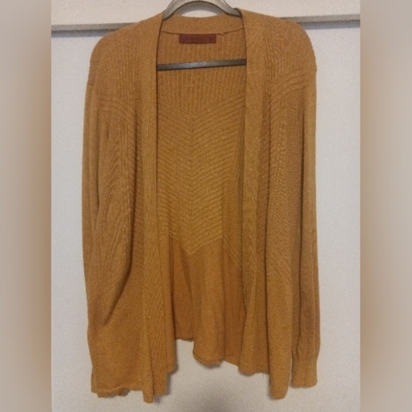 Elegant Women's Mustard Cardigan - Picture 1 of 4